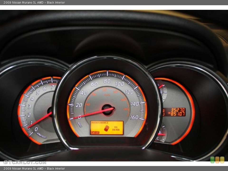 Black Interior Gauges for the 2009 Nissan Murano SL AWD #46754877