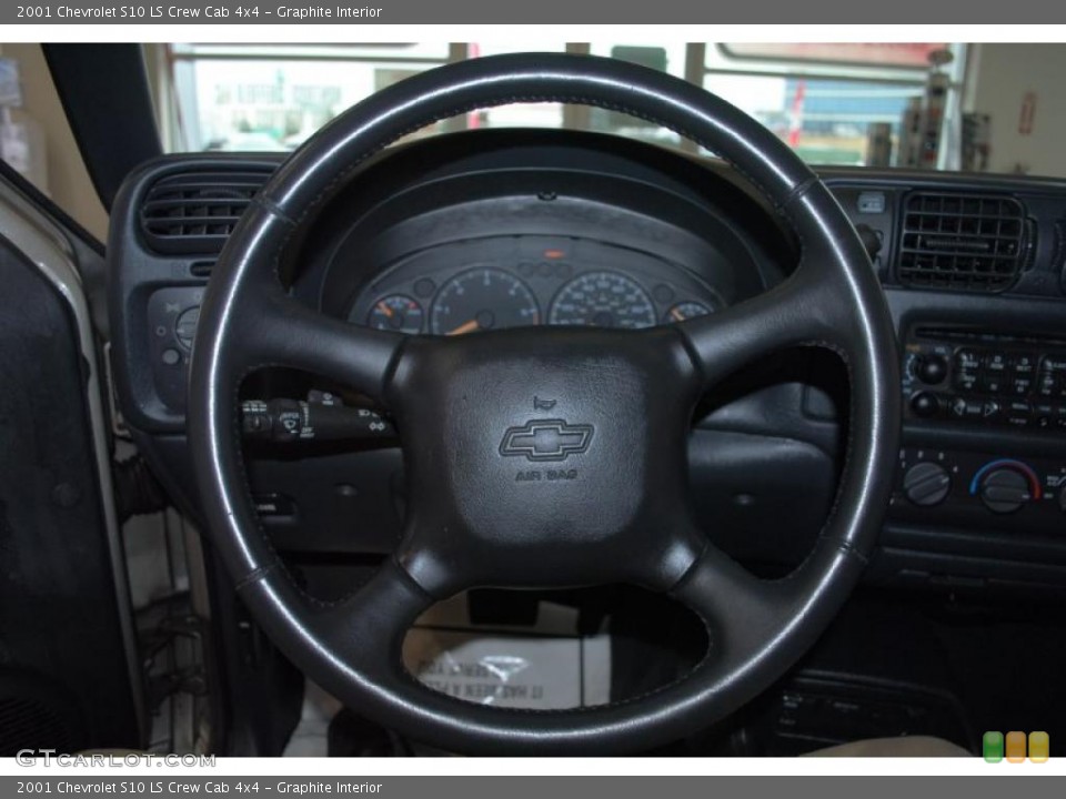 Graphite Interior Steering Wheel for the 2001 Chevrolet S10 LS Crew Cab 4x4 #46758642