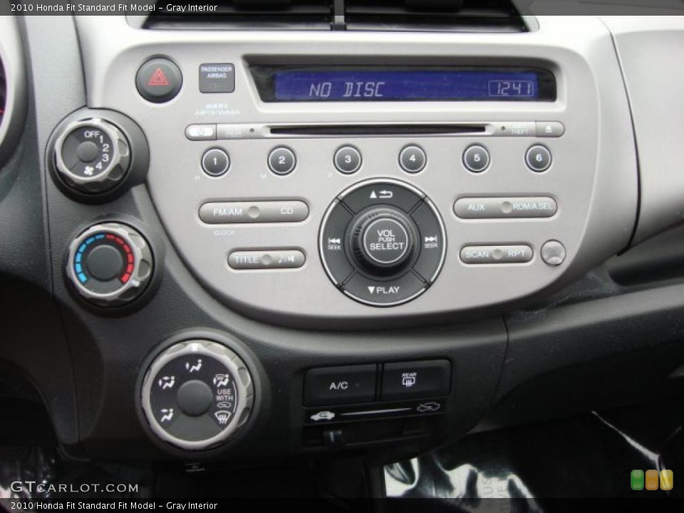 Gray Interior Controls for the 2010 Honda Fit  #46759056