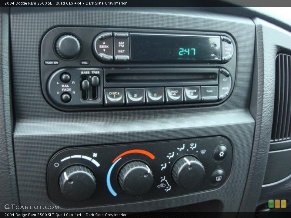 Dark Slate Gray Interior Controls for the 2004 Dodge Ram 2500 SLT Quad Cab 4x4 #46759440