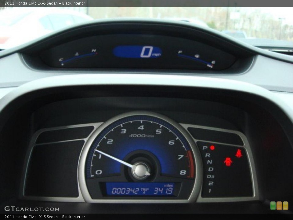 Black Interior Gauges for the 2011 Honda Civic LX-S Sedan #46759656