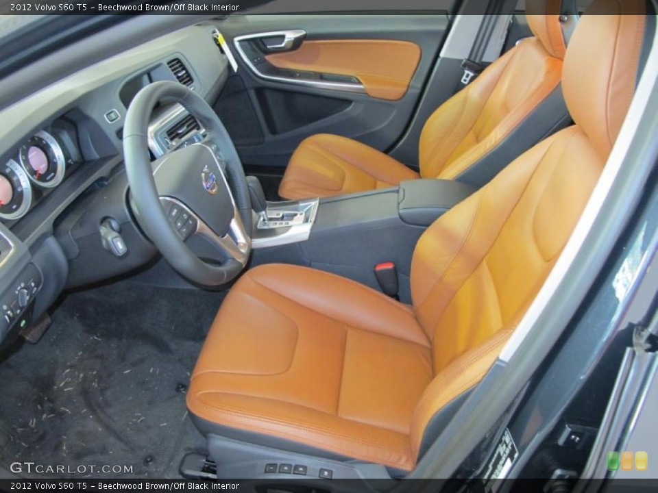 Beechwood Brown/Off Black Interior Photo for the 2012 Volvo S60 T5 #46760322