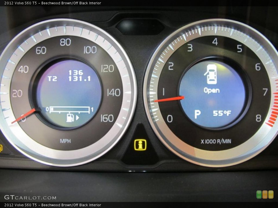 Beechwood Brown/Off Black Interior Gauges for the 2012 Volvo S60 T5 #46760364
