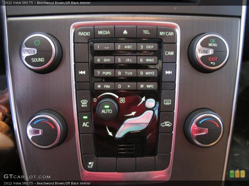 Beechwood Brown/Off Black Interior Controls for the 2012 Volvo S60 T5 #46760391
