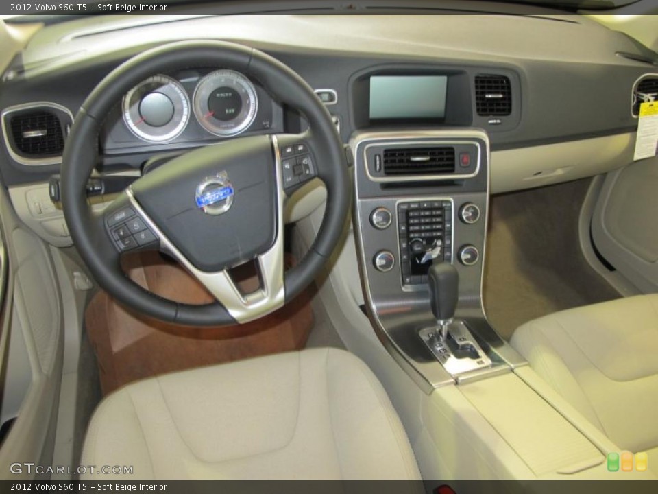 Soft Beige Interior Dashboard for the 2012 Volvo S60 T5 #46760592