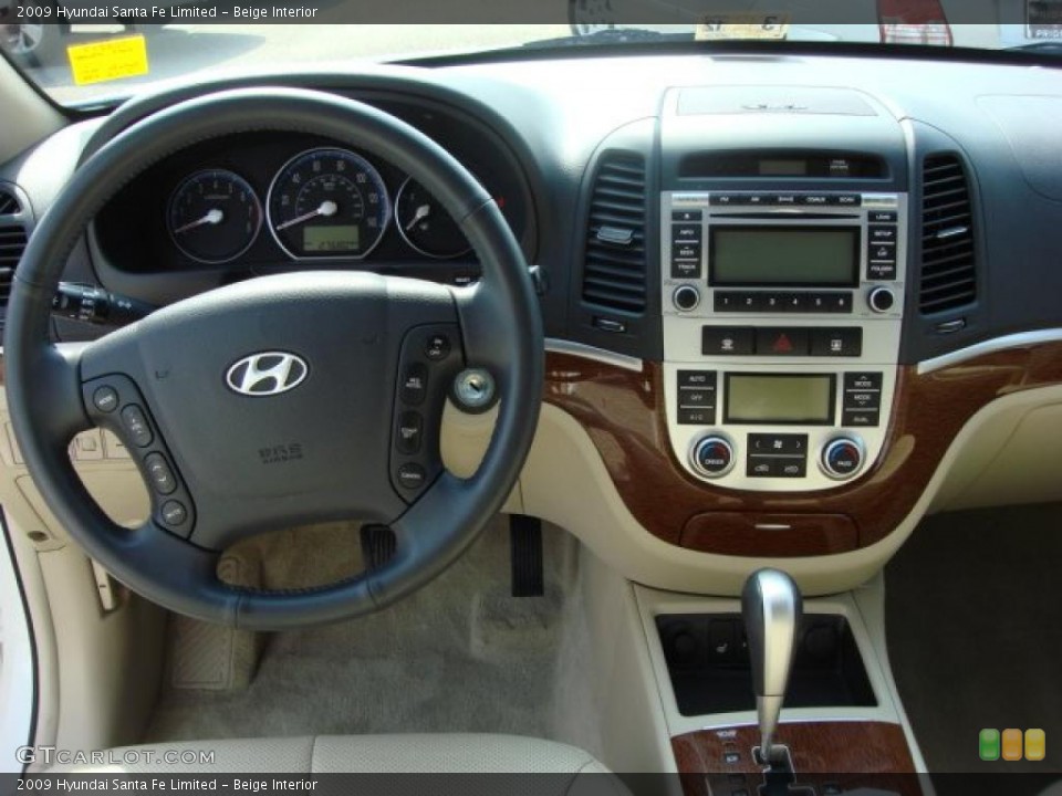 Beige Interior Dashboard for the 2009 Hyundai Santa Fe Limited #46761678