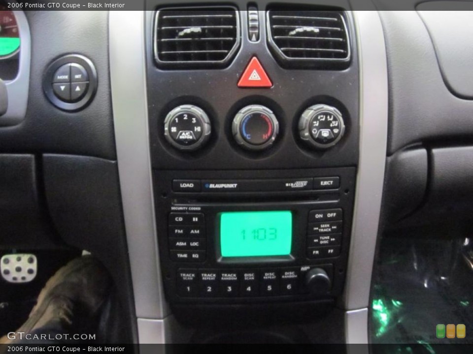 Black Interior Controls for the 2006 Pontiac GTO Coupe #46762731