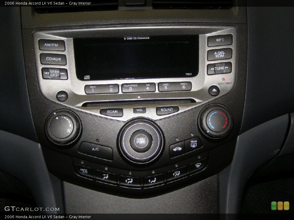 Gray Interior Controls for the 2006 Honda Accord LX V6 Sedan #46763136