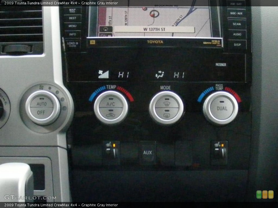 Graphite Gray Interior Controls for the 2009 Toyota Tundra Limited CrewMax 4x4 #46763967