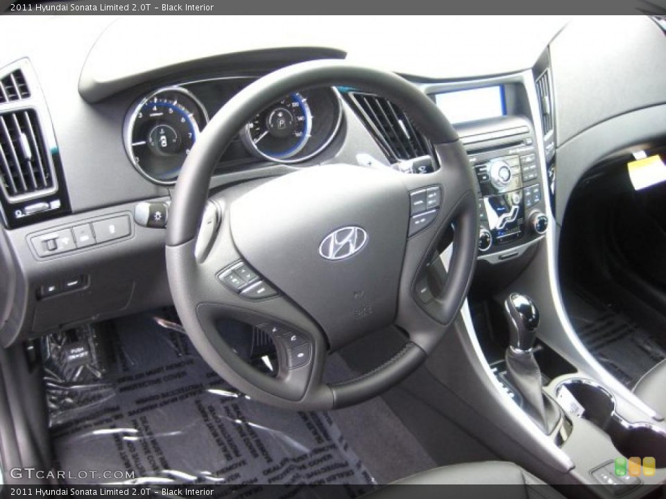 Black Interior Dashboard for the 2011 Hyundai Sonata Limited 2.0T #46764543
