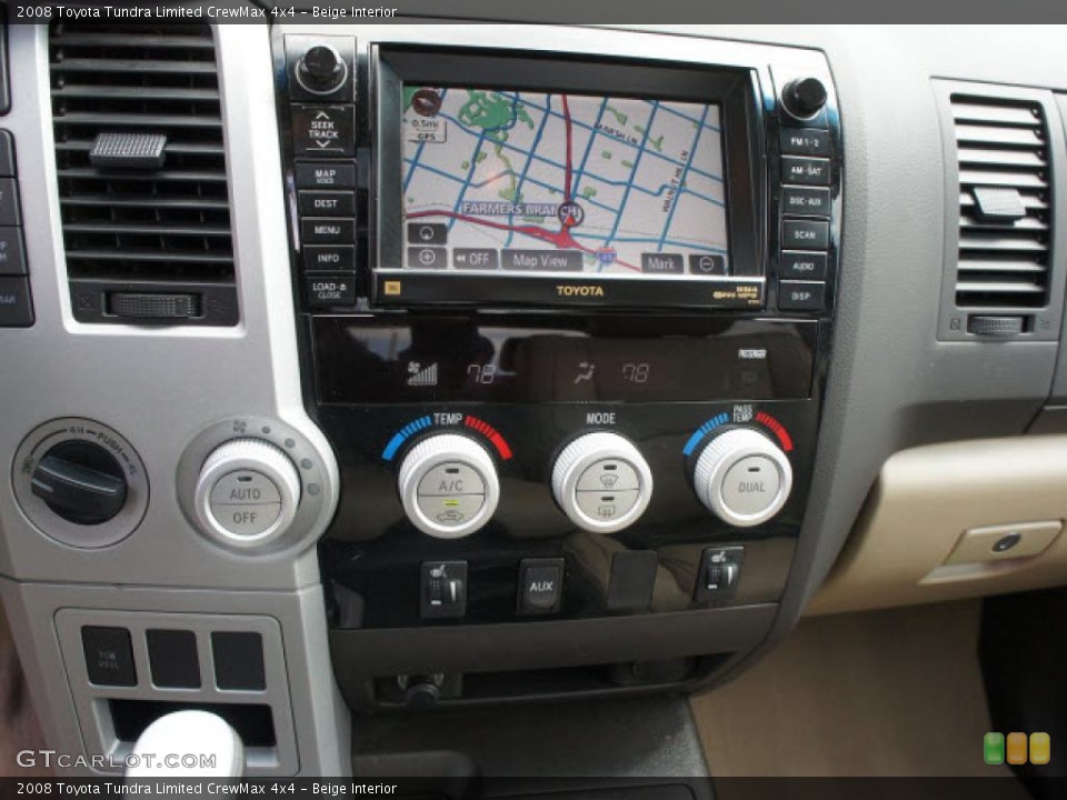 Beige Interior Navigation for the 2008 Toyota Tundra Limited CrewMax 4x4 #46765284