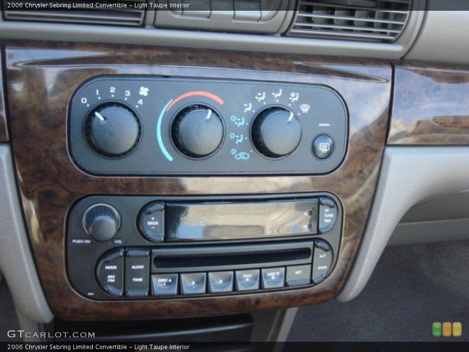 Light Taupe Interior Controls for the 2006 Chrysler Sebring Limited Convertible #46765368