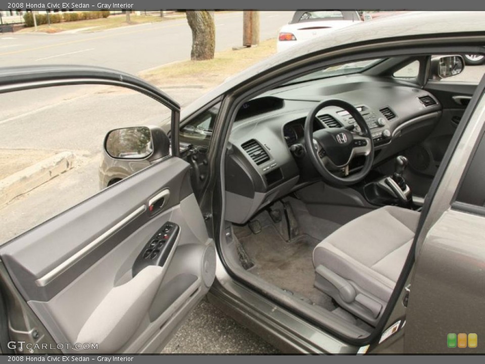 Gray Interior Photo for the 2008 Honda Civic EX Sedan #46765662