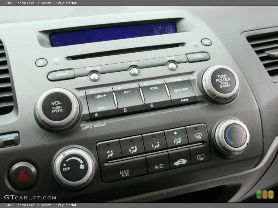 Gray Interior Controls for the 2008 Honda Civic EX Sedan #46765806