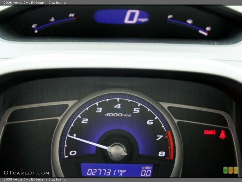 Gray Interior Gauges for the 2008 Honda Civic EX Sedan #46765830