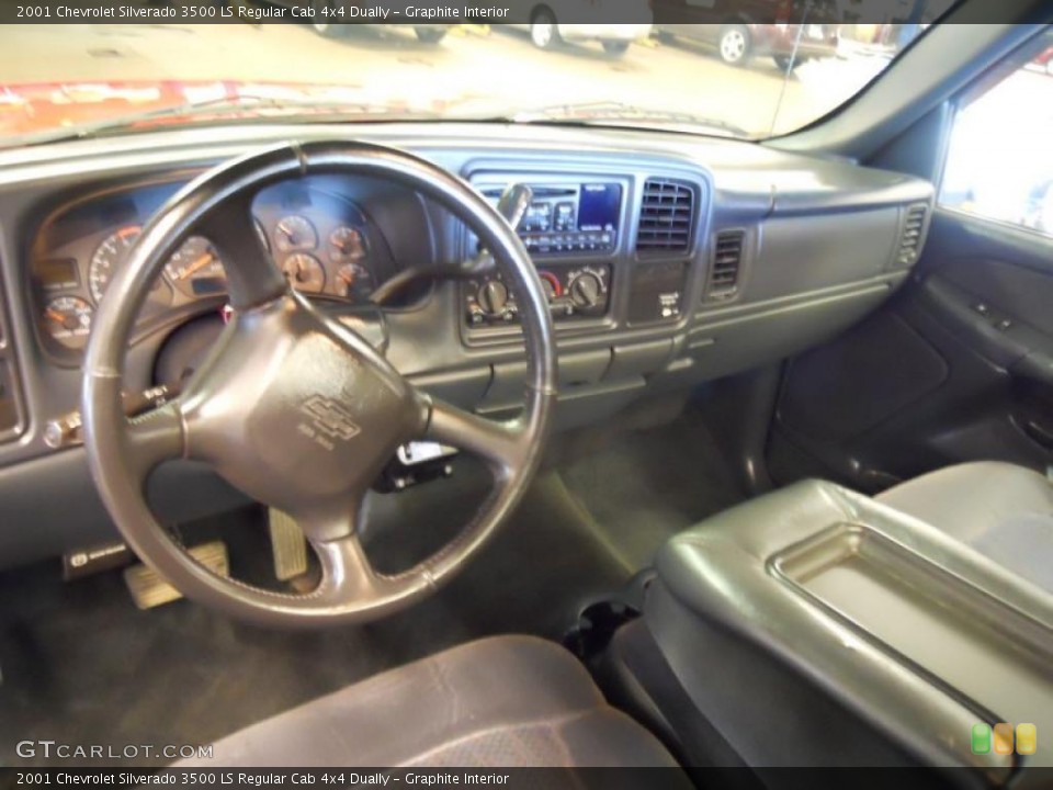 Graphite Interior Prime Interior for the 2001 Chevrolet Silverado 3500 LS Regular Cab 4x4 Dually #46766235