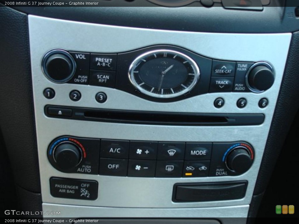 Graphite Interior Controls for the 2008 Infiniti G 37 Journey Coupe #46766607