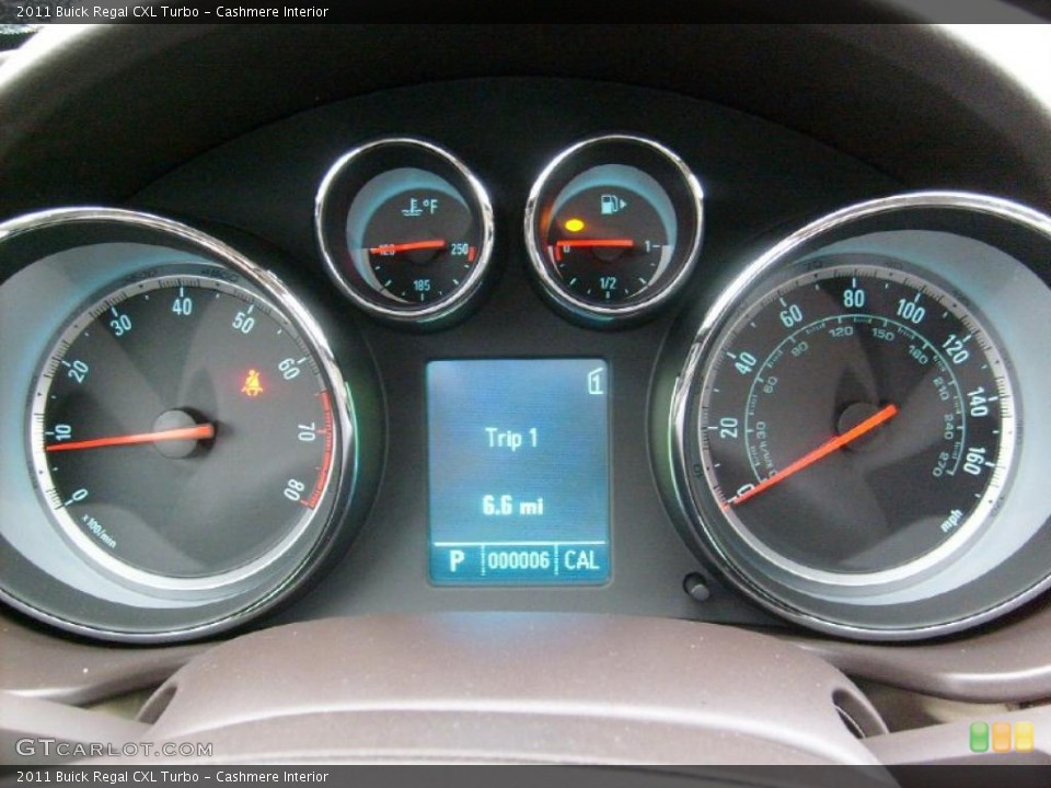 Cashmere Interior Gauges for the 2011 Buick Regal CXL Turbo #46767270