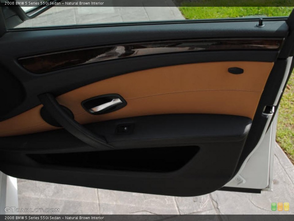Natural Brown Interior Door Panel for the 2008 BMW 5 Series 550i Sedan #46769316