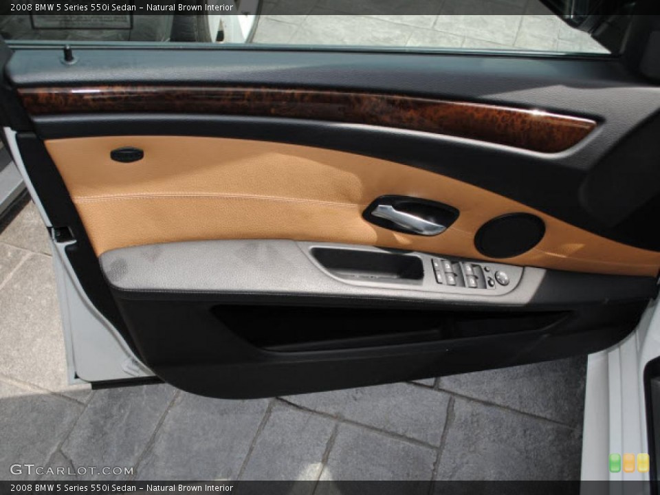 Natural Brown Interior Door Panel for the 2008 BMW 5 Series 550i Sedan #46769490