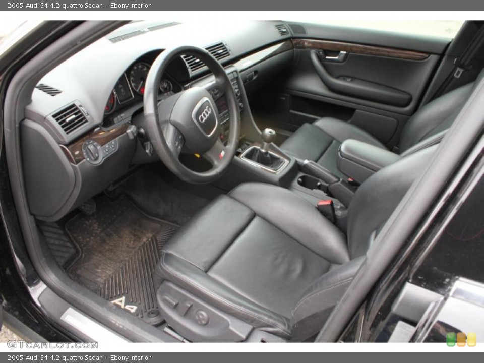 Ebony Interior Prime Interior for the 2005 Audi S4 4.2 quattro Sedan #46770033