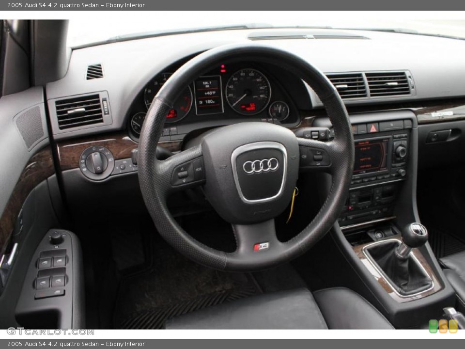 Ebony Interior Dashboard for the 2005 Audi S4 4.2 quattro Sedan #46770048