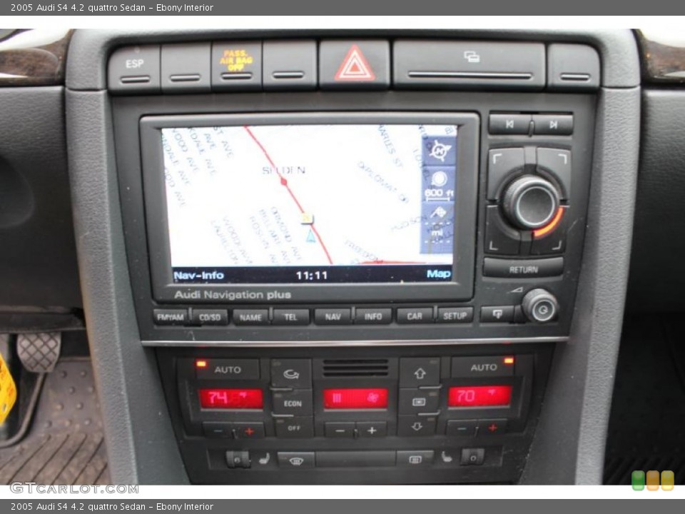 Ebony Interior Navigation for the 2005 Audi S4 4.2 quattro Sedan #46770072