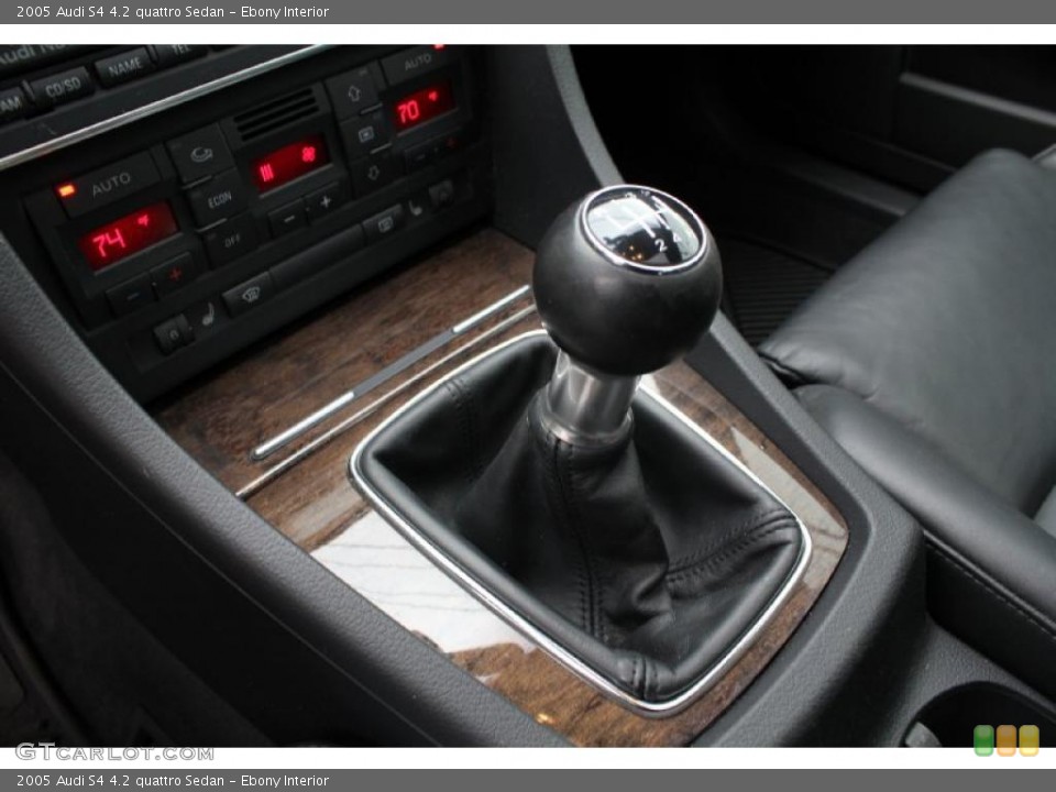 Ebony Interior Transmission for the 2005 Audi S4 4.2 quattro Sedan #46770087