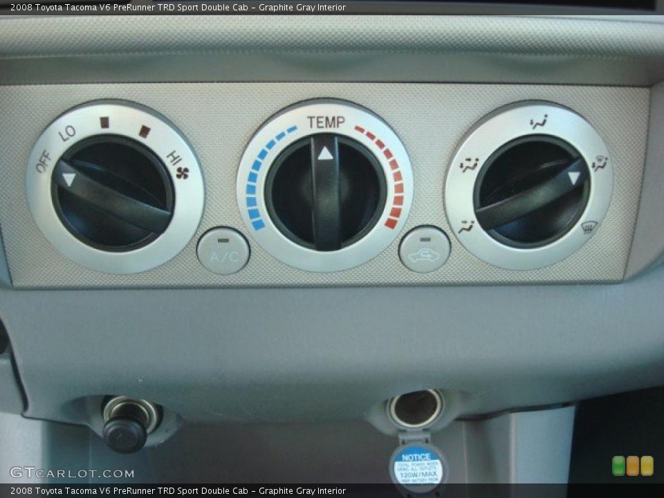 Graphite Gray Interior Controls for the 2008 Toyota Tacoma V6 PreRunner TRD Sport Double Cab #46771098