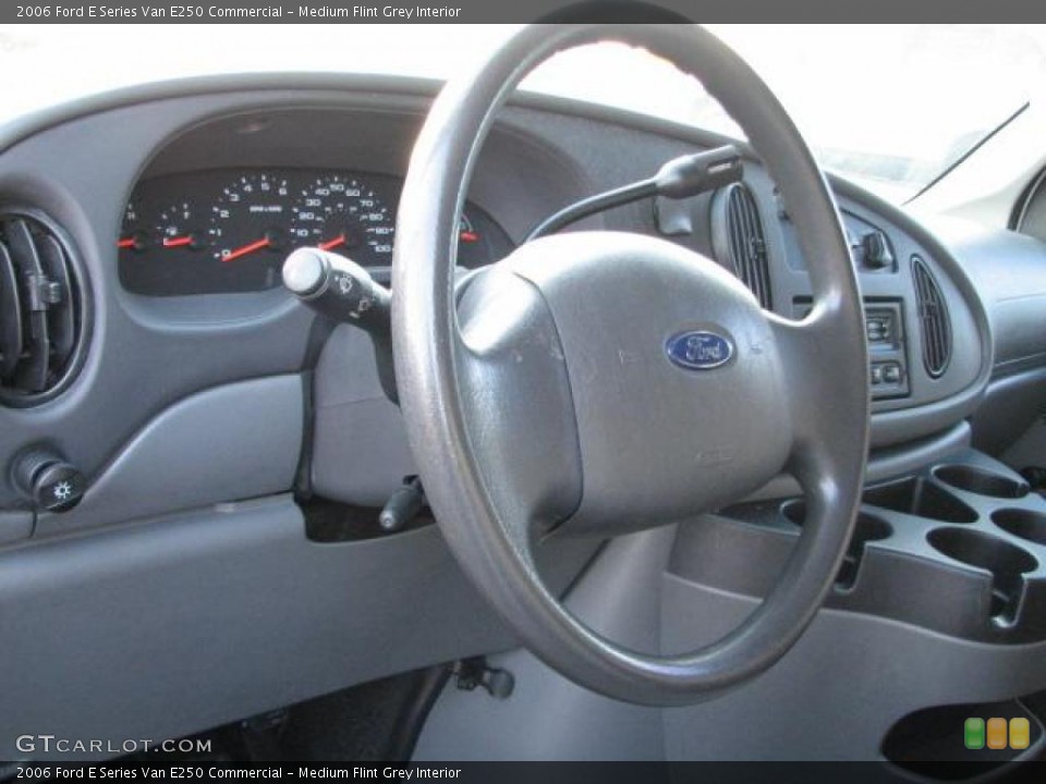 Medium Flint Grey Interior Steering Wheel for the 2006 Ford E Series Van E250 Commercial #46771392
