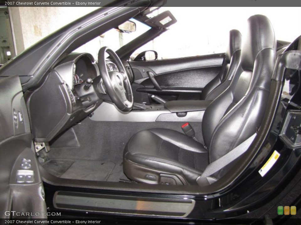 Ebony Interior Photo for the 2007 Chevrolet Corvette Convertible #46771575