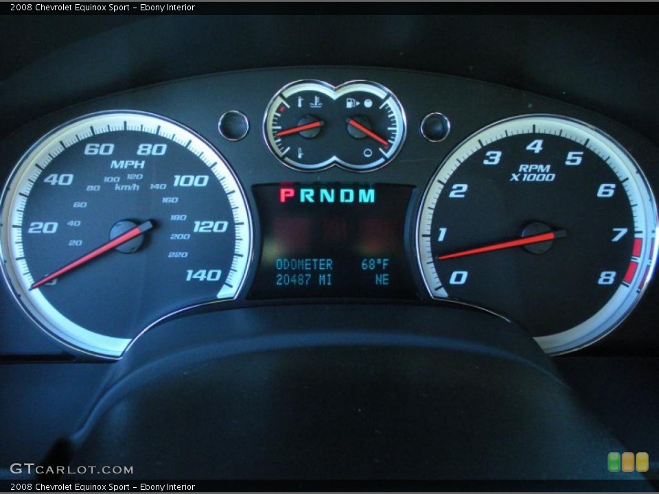 Ebony Interior Gauges for the 2008 Chevrolet Equinox Sport #46772451