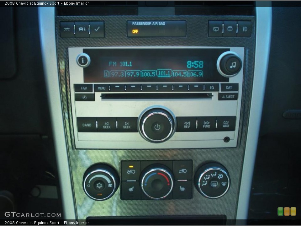 Ebony Interior Controls for the 2008 Chevrolet Equinox Sport #46772478