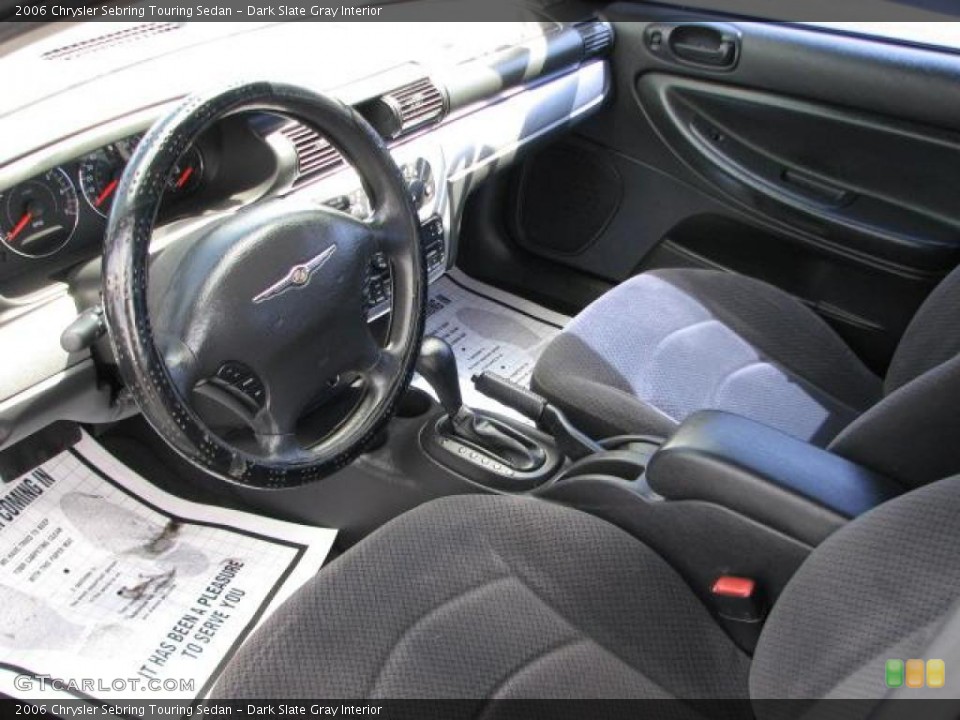 Dark Slate Gray Interior Prime Interior for the 2006 Chrysler Sebring Touring Sedan #46772502