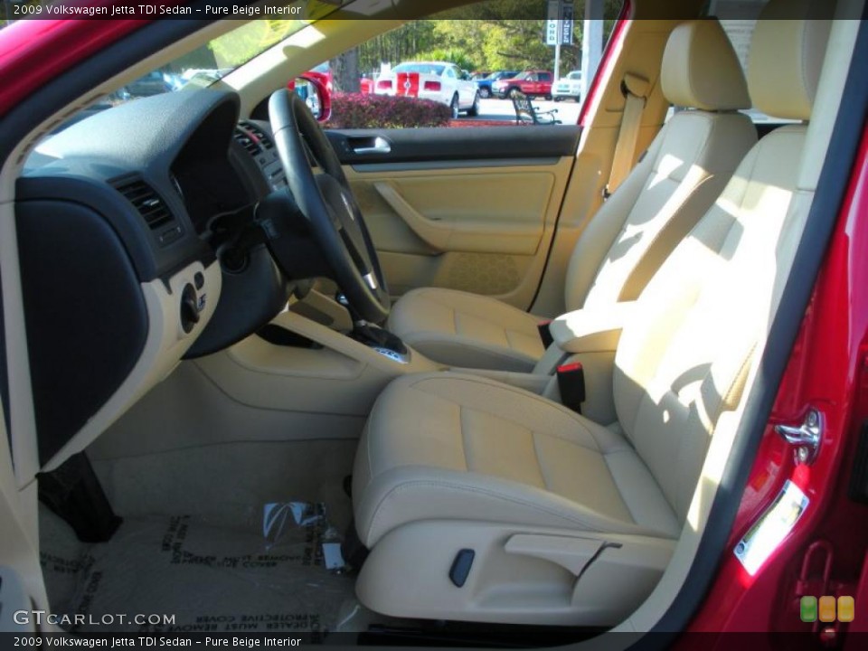 Pure Beige Interior Photo for the 2009 Volkswagen Jetta TDI Sedan #46772988