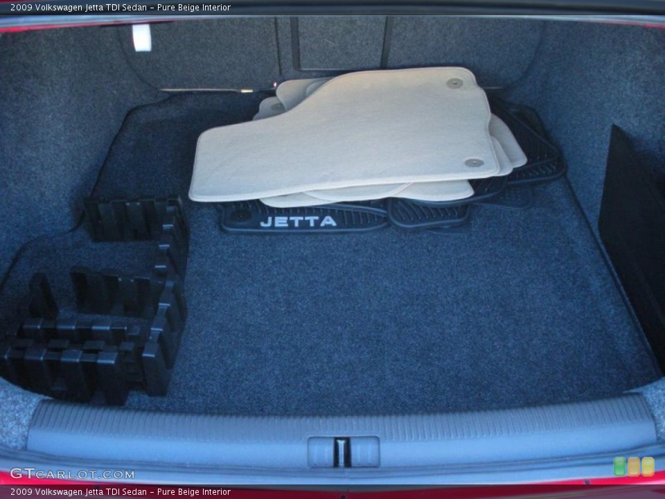 Pure Beige Interior Trunk for the 2009 Volkswagen Jetta TDI Sedan #46773060