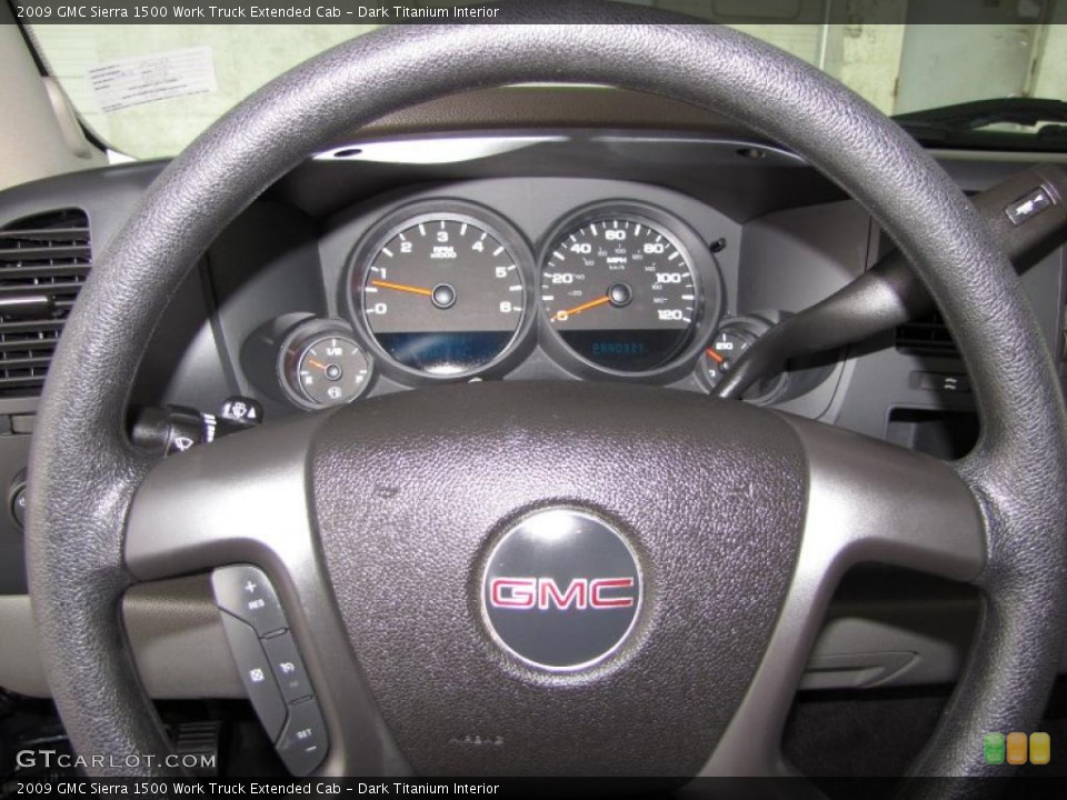 Dark Titanium Interior Steering Wheel for the 2009 GMC Sierra 1500 Work Truck Extended Cab #46773588