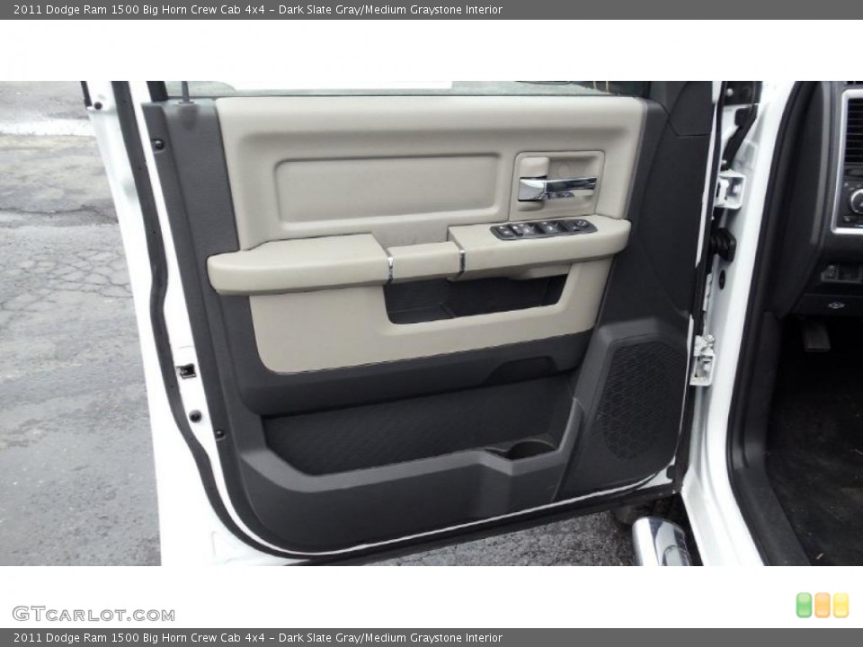 Dark Slate Gray/Medium Graystone Interior Door Panel for the 2011 Dodge Ram 1500 Big Horn Crew Cab 4x4 #46773831