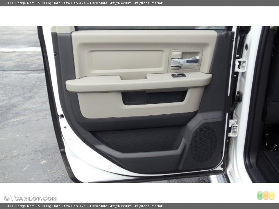 Dark Slate Gray/Medium Graystone Interior Door Panel for the 2011 Dodge Ram 1500 Big Horn Crew Cab 4x4 #46773856
