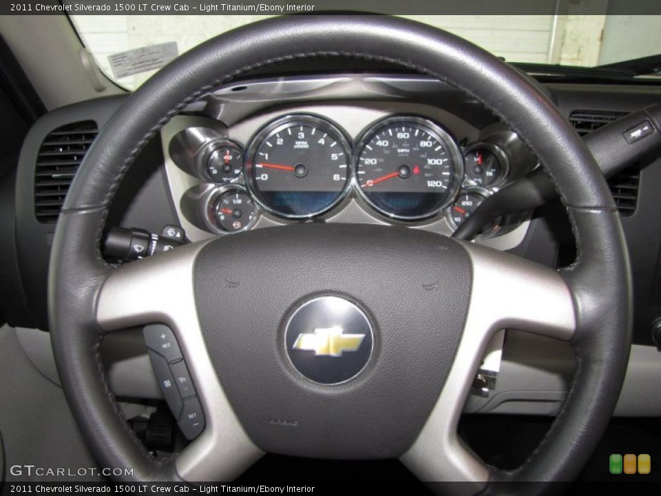 Light Titanium/Ebony Interior Steering Wheel for the 2011 Chevrolet Silverado 1500 LT Crew Cab #46773973