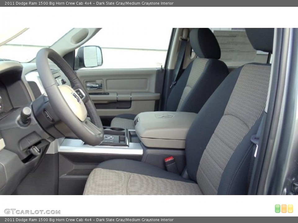 Dark Slate Gray/Medium Graystone Interior Photo for the 2011 Dodge Ram 1500 Big Horn Crew Cab 4x4 #46774498