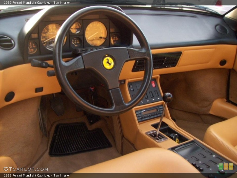 Tan Interior Dashboard for the 1989 Ferrari Mondial t Cabriolet #4677885