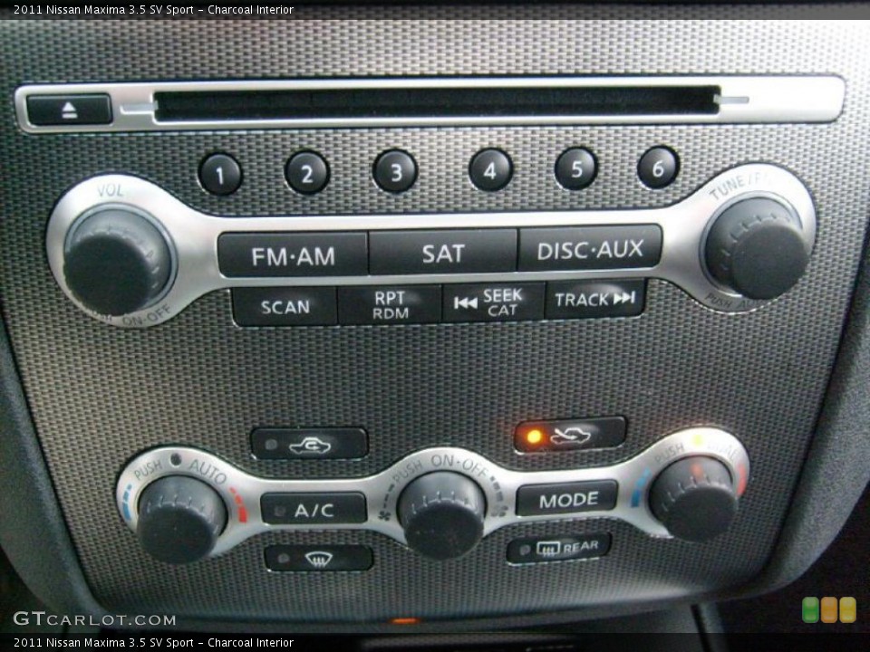 Charcoal Interior Controls for the 2011 Nissan Maxima 3.5 SV Sport #46779054