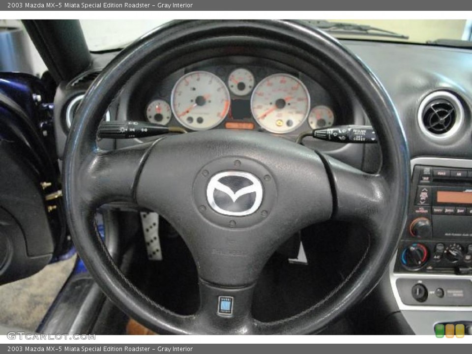 Gray Interior Steering Wheel for the 2003 Mazda MX-5 Miata Special Edition Roadster #46779096