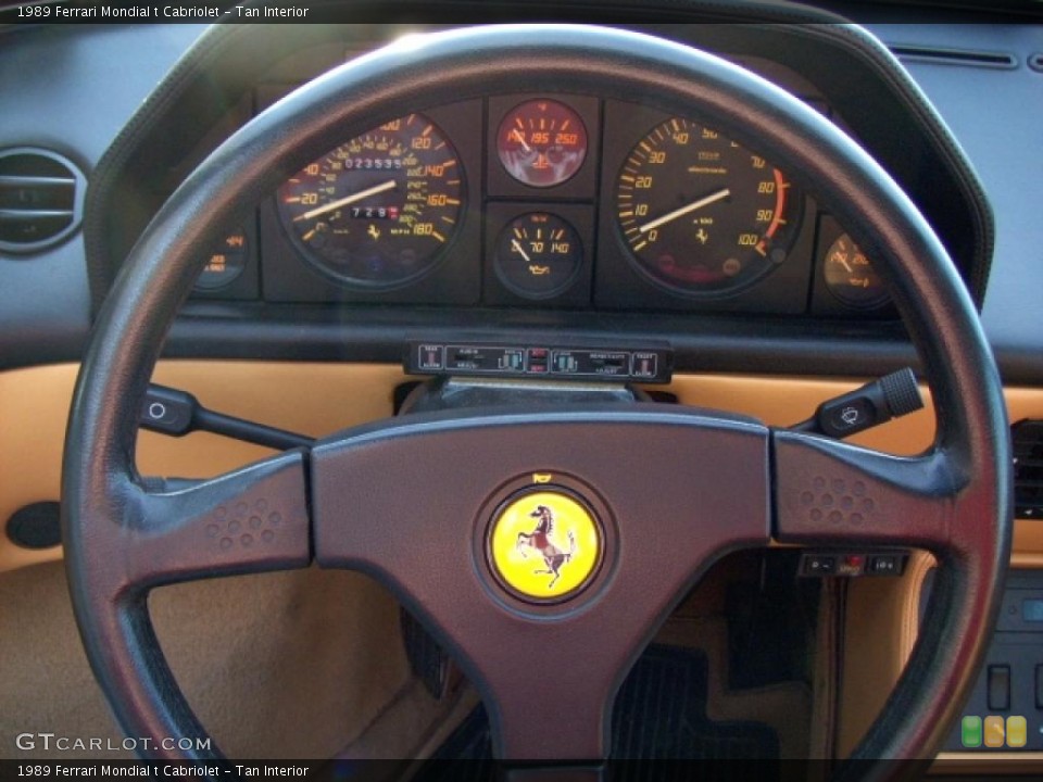 Tan Interior Steering Wheel for the 1989 Ferrari Mondial t Cabriolet #4677920