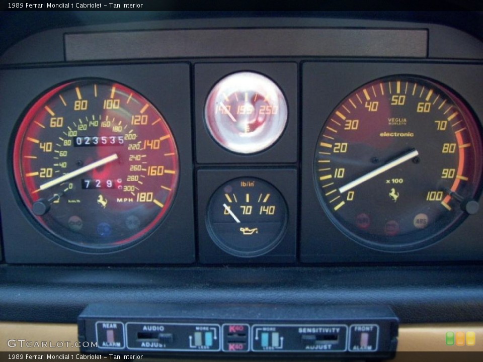 Tan Interior Gauges for the 1989 Ferrari Mondial t Cabriolet #4677925