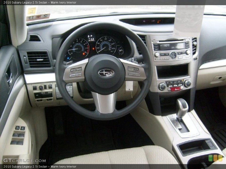 Warm Ivory Interior Dashboard for the 2010 Subaru Legacy 2.5i Sedan #46782804