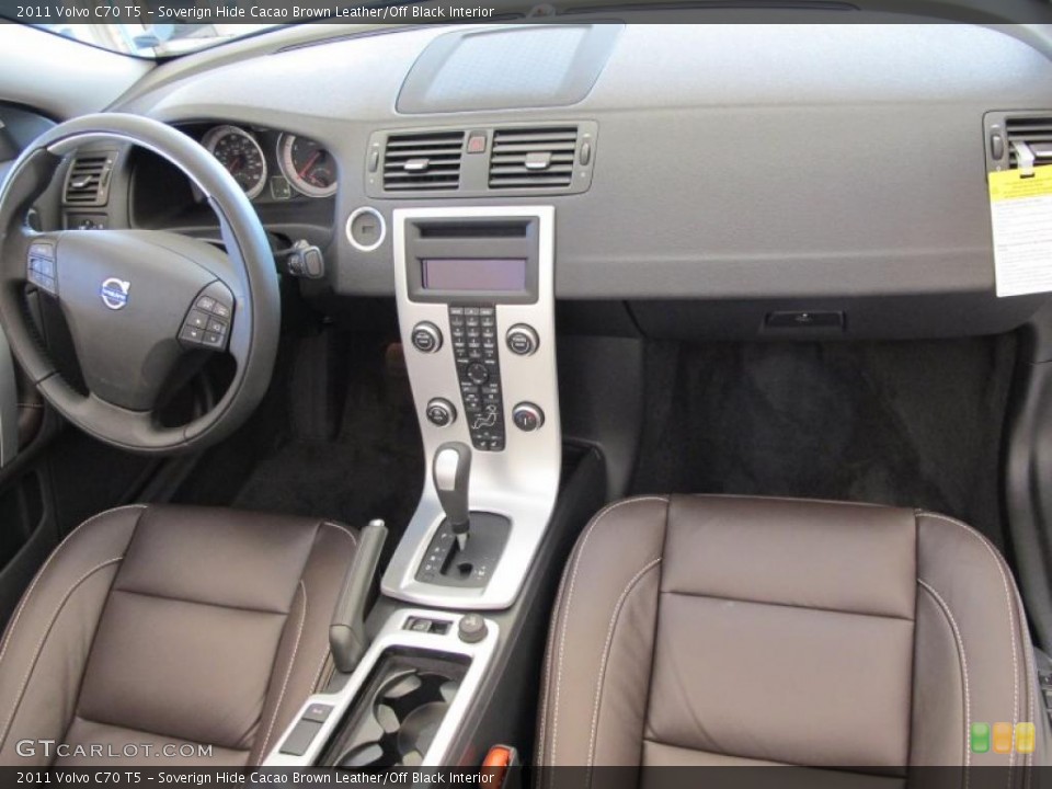 Soverign Hide Cacao Brown Leather/Off Black Interior Dashboard for the 2011 Volvo C70 T5 #46785705