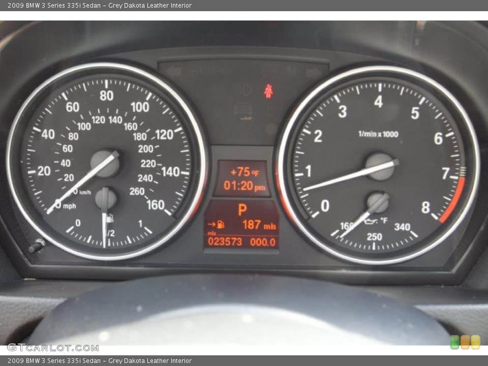 Grey Dakota Leather Interior Gauges for the 2009 BMW 3 Series 335i Sedan #46785942