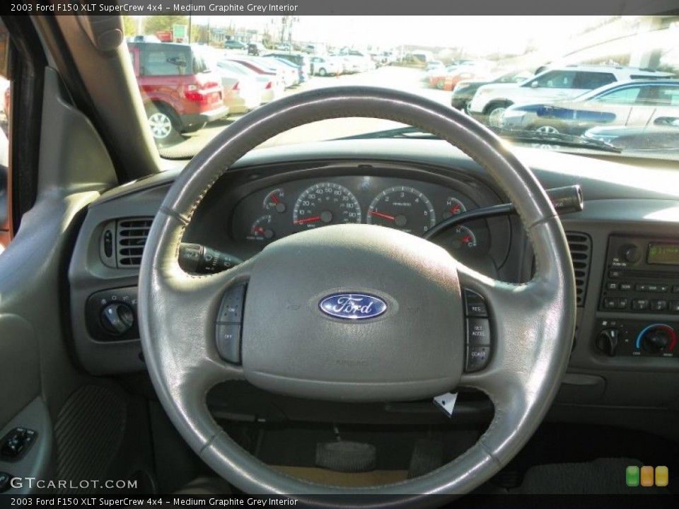 Medium Graphite Grey Interior Steering Wheel for the 2003 Ford F150 XLT SuperCrew 4x4 #46787331